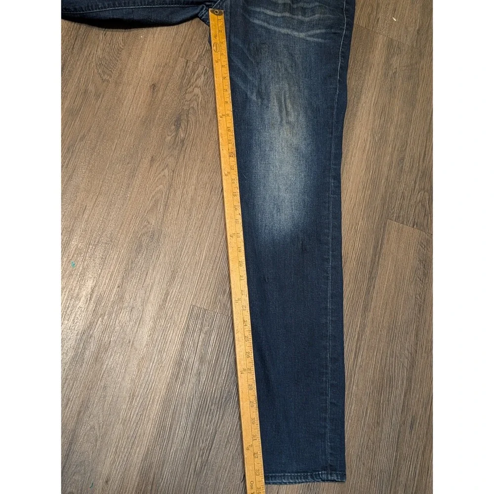 True Religion Rocco Relaxed Skinny Jeans Mens Size 33‎ Dark Wash Denim READ